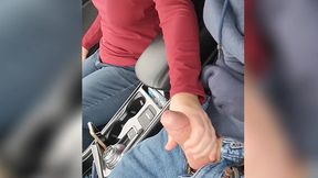 vibrating panties and cock play in the car