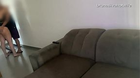 Brunas Silva tease while hubby works