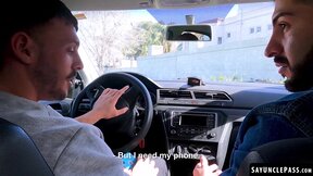 Liam Cox finding his lost phone ends up being fucked by Luke Ryder