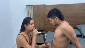 Come stepbrother I do teach you how to fuck a real woman.