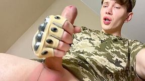 Straight Military Jock Jerking His Big Dick (23 Cm) After Training In The Camp / Monster Cock / Hot 9 Min