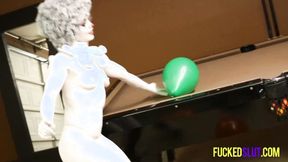 ”Hoe with clown makeup posing naked”