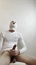 Masked Italian cumshot