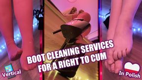 Slavic-Polish Dirty Talk - Boot Cleaning Services for a Right to CUM | Vertical