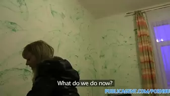 PublicPorn Valentines Day fuck with a stranger for sexy blonde