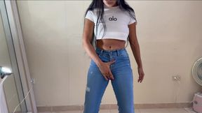 Back Push Crotch Grab Wtight Pants
