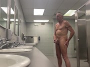 Road side rest area jack off, but why do it in a stall when you can stand in the open and jack?