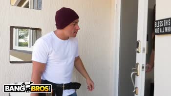 Aidra Fox Fucks Peter Green, the Handy Man with a Big Cock