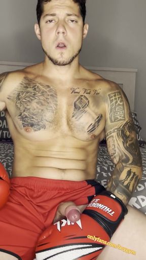 My Cock Cums, with Boxing Gloves