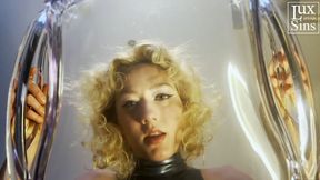 Miss Electra Indulges Herself on a Crystal Chair - Masturbation Dildo Riding POV