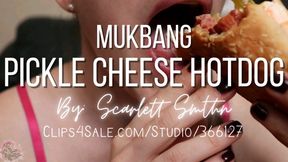 Mukbang Pickle Cheese Hotdog