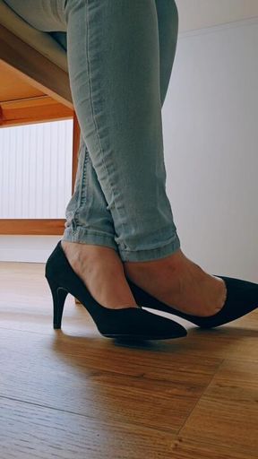 POV: My Favorite Office Heels Ignore You, Feet Worship Under Desk in High Heels