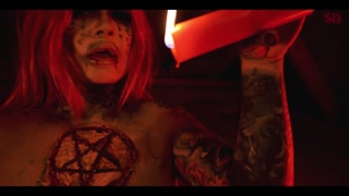 BBW Sabien DeMonia striptease and candle hardcore solo wax play, masturbation and piss