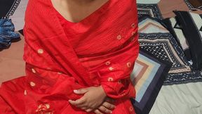 New Bangladeshi Red Saree Sex Video. Bangla Voice Hot Sex Video