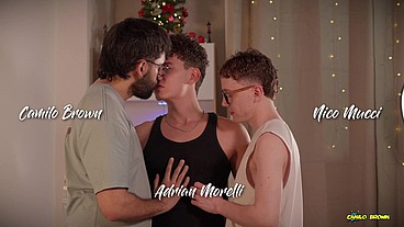 Bareback Two Tops One Bottom Camilo Brown And Nico Mucci Taking Turns On Sexy Twink Adrian Morelli