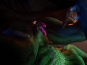 Scalie Reptile (Corbac) Gets Milked by Big Dick Rhino (Gay Sex) | Wild Life Furry