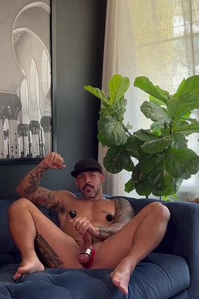 Playing with Nipple Suckers Wearing a Wrestling Singlet for the Gym Ortizjona  Jona Ortiz
