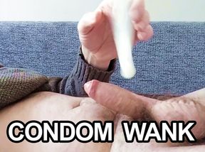 Cum in Condom Wank off Session - Horny as Fuck Watching Gay