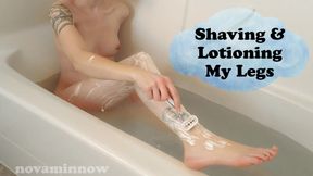 Nova Minnow Shaving Legs in Bath and Lotion on Feet