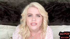 Up close and nasty, amateur cutie gives sloppy head for hairy pussy&#x270C;, then gets creampied