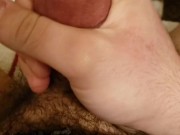 Playing with my hard cock