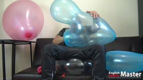 Leather daddy pops balloons with cigar PREVIEW