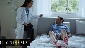 Sexy Busty Slim Dr. Silvia Saige Knows How To Cure Her Step-nephew's Dick & Help Him Drain His Balls