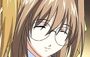 Anime maid masturbating with a toy