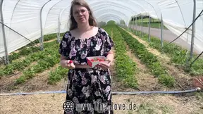 Farmer slays hot babe for juicy strawberries, gets creampied and pounded