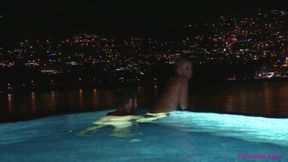 Couple Go for Late Skinny Dip Fondle