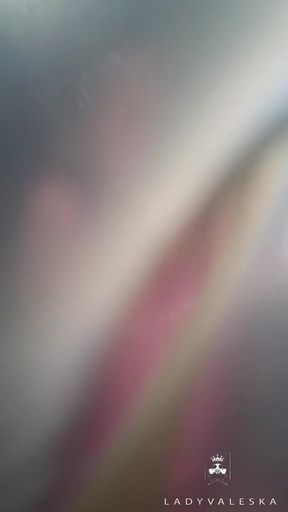 Latex breath play POV.