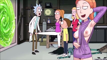 Summer OLD MAN BALLBUSTING anime kick in the balls, Rick and Morty