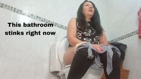 This bathroom stinks right now