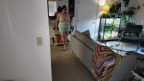 Curvy Big Tit BBW MILF Catwalk and Strip