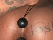First time anal beads the champ