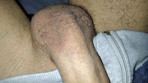 Bastard Empties Semen From His Big Cock Under the Sheets, Suck Please!!