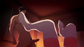 Trans get her ass,fucked and as she suck her friend cock and cum her ass