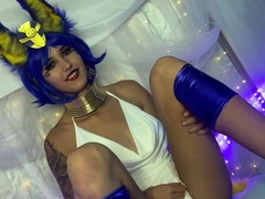Buxom amateur teen in costume can't wait to get fucked