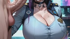 31. Cyberpunk woman like big sausage