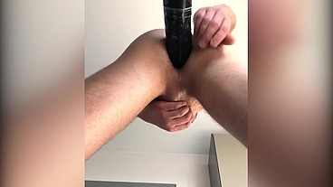 POV young ass fuck by huge dildo