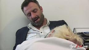 Blonde mom doctor savors big cock at sperm clinic