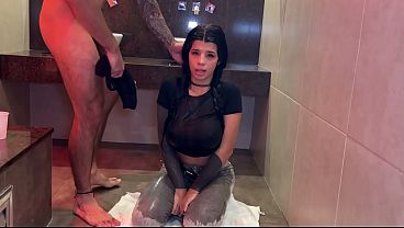 Dirty and Submissive Slut! Humiliation with milk, piss, deep throat, and Sex in doggystyle!