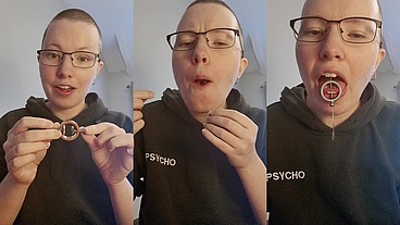 Getting creative with stealthy gags and doing mean things to my tongue ??