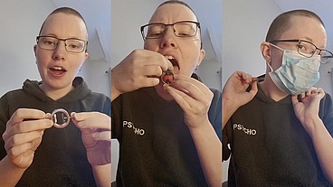 Getting creative with stealthy gags and doing mean things to my tongue ??