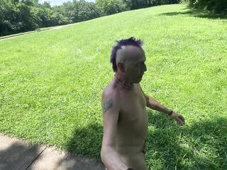 Exploring an old tobacco barn nude