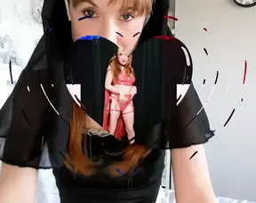 Naughty redhead nun gets a POV blowjob from the neighbour