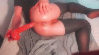 TRANS SISSY FEMBOY TRAP Faith rides your big cock and shows her cute pink asshole leaking your cum