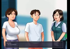 Busty MILF with milky tits gets banged in cartoon fantasy