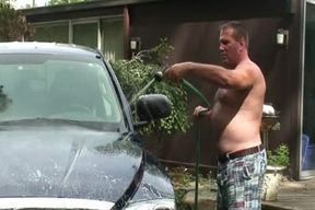 Parent Drains Off whilst Washing Van