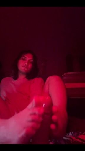 I Love the Way Your Cock Slides Between My Feet. I Wish You Would Cover My Toes with Your Warm Load